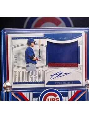 2025 National Treasures Owen Caissie Patch Autograph SP #d 50/99